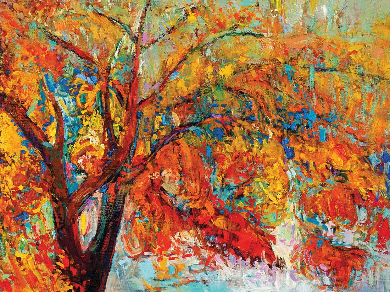 Tree Brushed with Autumn Ambers