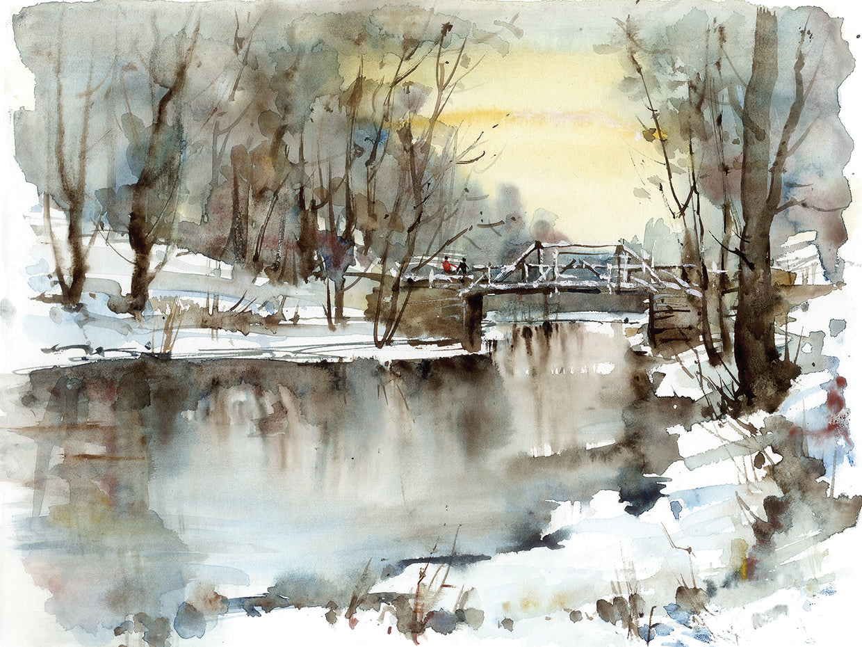 Silver Snow Winter Bridge