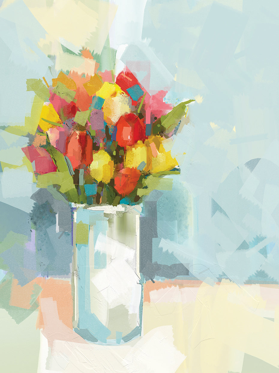 Arte de la lona del ramo de los tulipanes Cheer Me Up