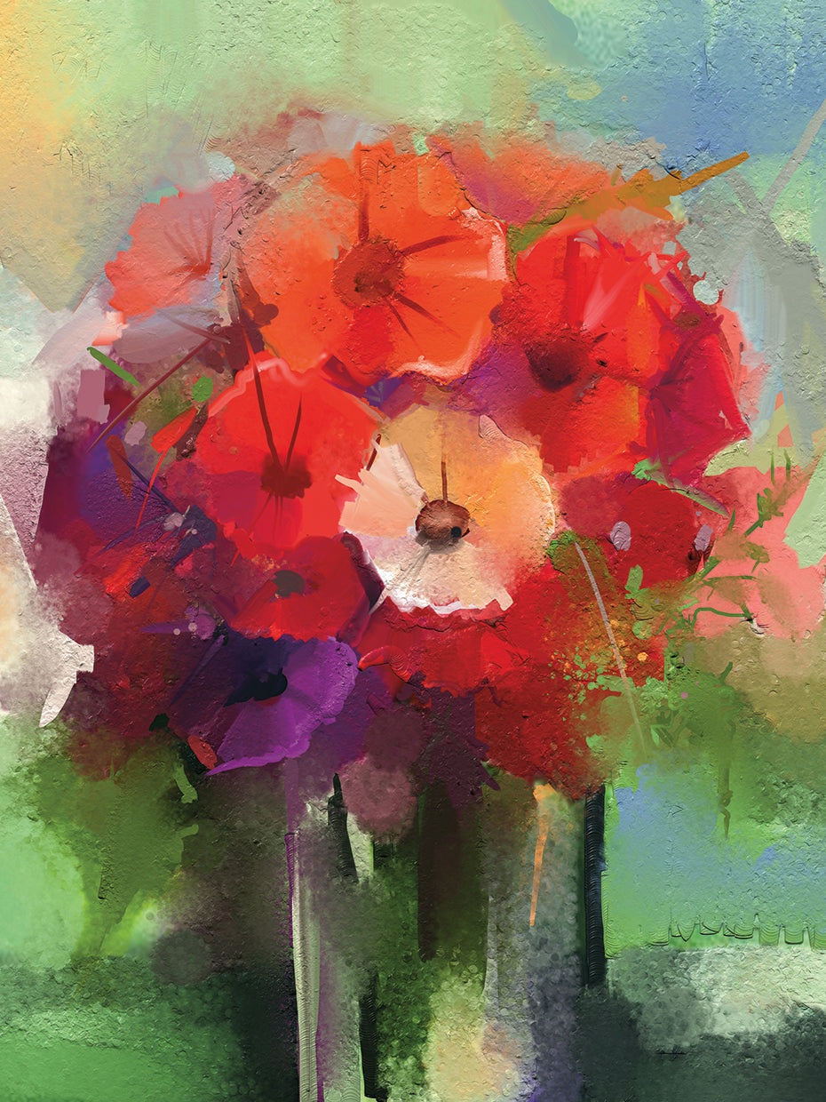 Cuadro en lienzo Glorious Warm Gerberas
