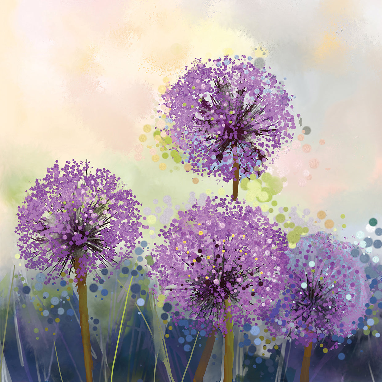 Arte de la lona de las cebollas dulces de Wishful