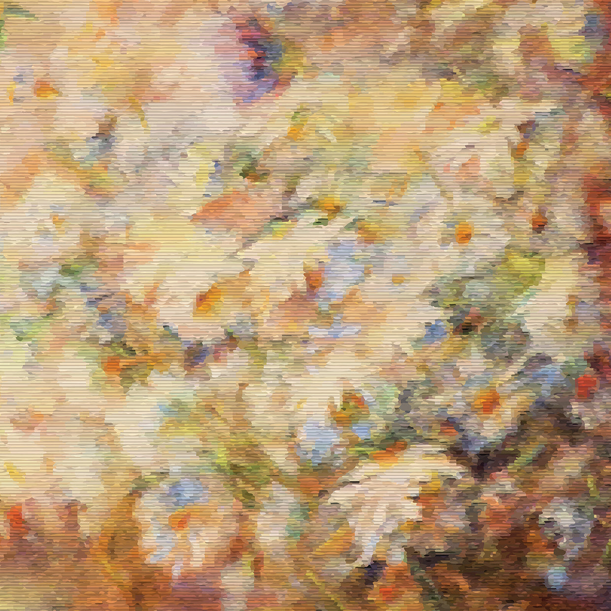 Arte de lienzo con patrón de margaritas de primavera suave