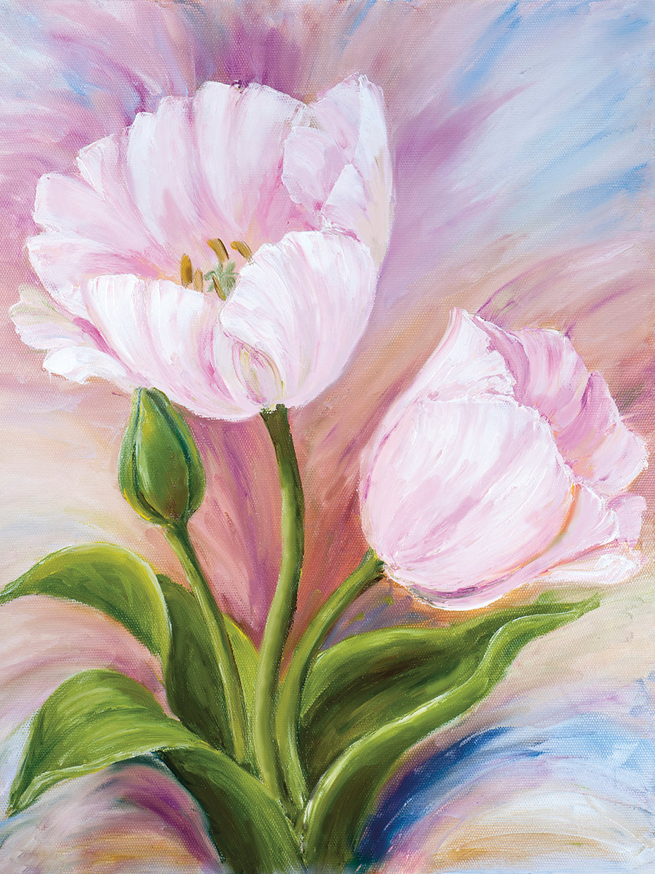 Lienzo de tulipanes de primavera de Fresh Whites