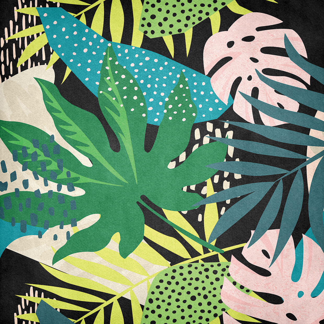 Graphic Tropics - highest quality handcrafted wall art work on large canvas & framed canvas prints by Nikki Chu