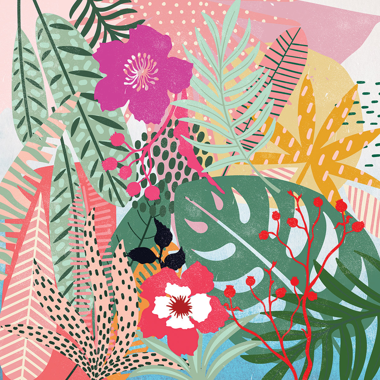 Jungle - highest quality handcrafted wall art work on large canvas & framed canvas prints by Nikki Chu