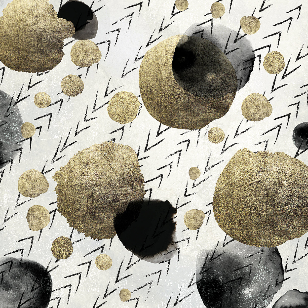 Textile Golds - highest quality handcrafted wall art work on large canvas & framed canvas prints by Nikki Chu