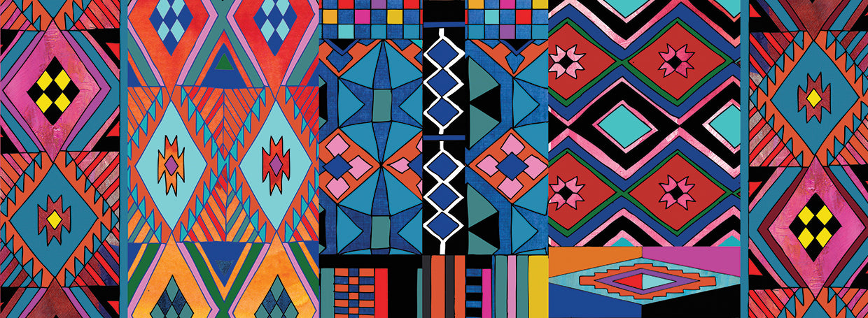 Tribal - highest quality handcrafted wall art work on large canvas & framed canvas prints by Nikki Chu