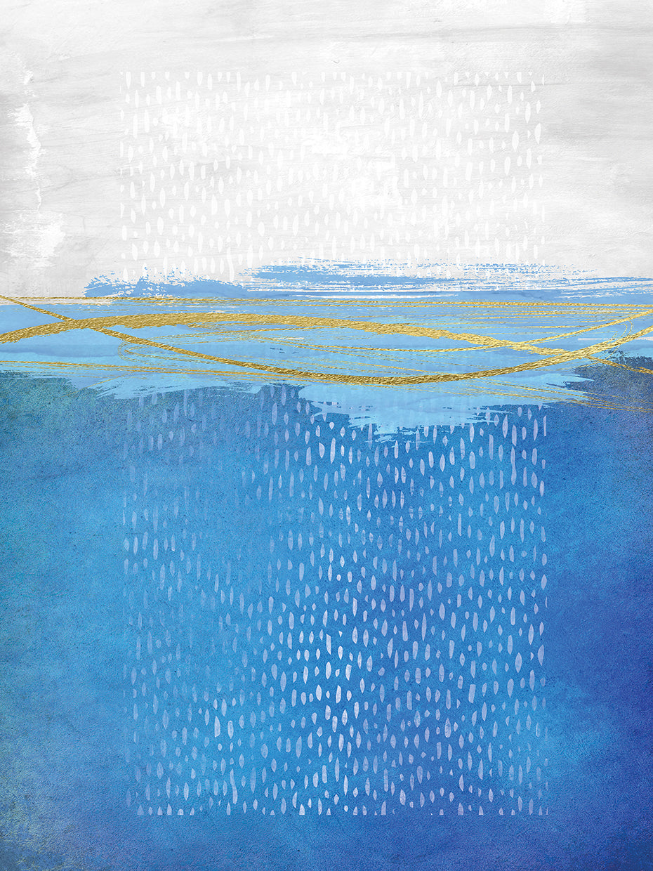 Blue & Gold Abstract