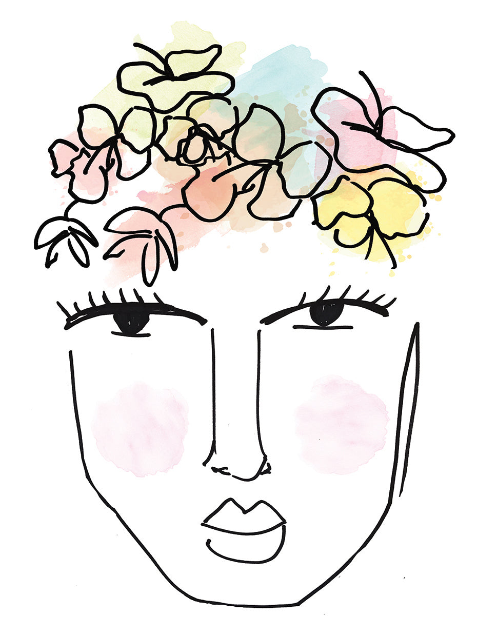 Flower Girl 2 handcrafted art work on canvas or framed canvas prints by Nikki Chu