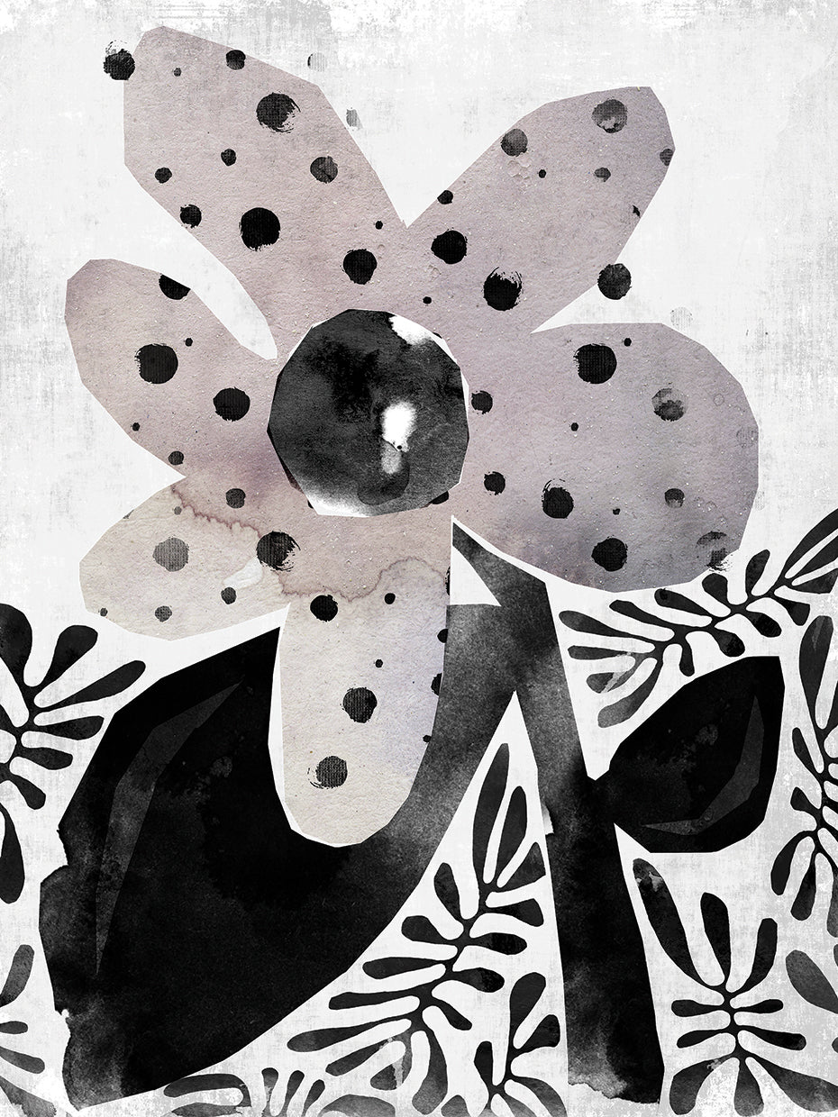 Graphic Fleur handcrafted art work on canvas or framed canvas prints by Nikki Chu