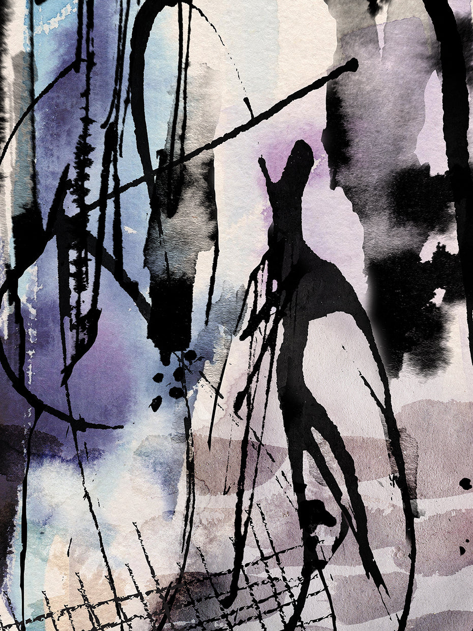 Ink handcrafted art work on canvas or framed canvas prints by Nikki Chu