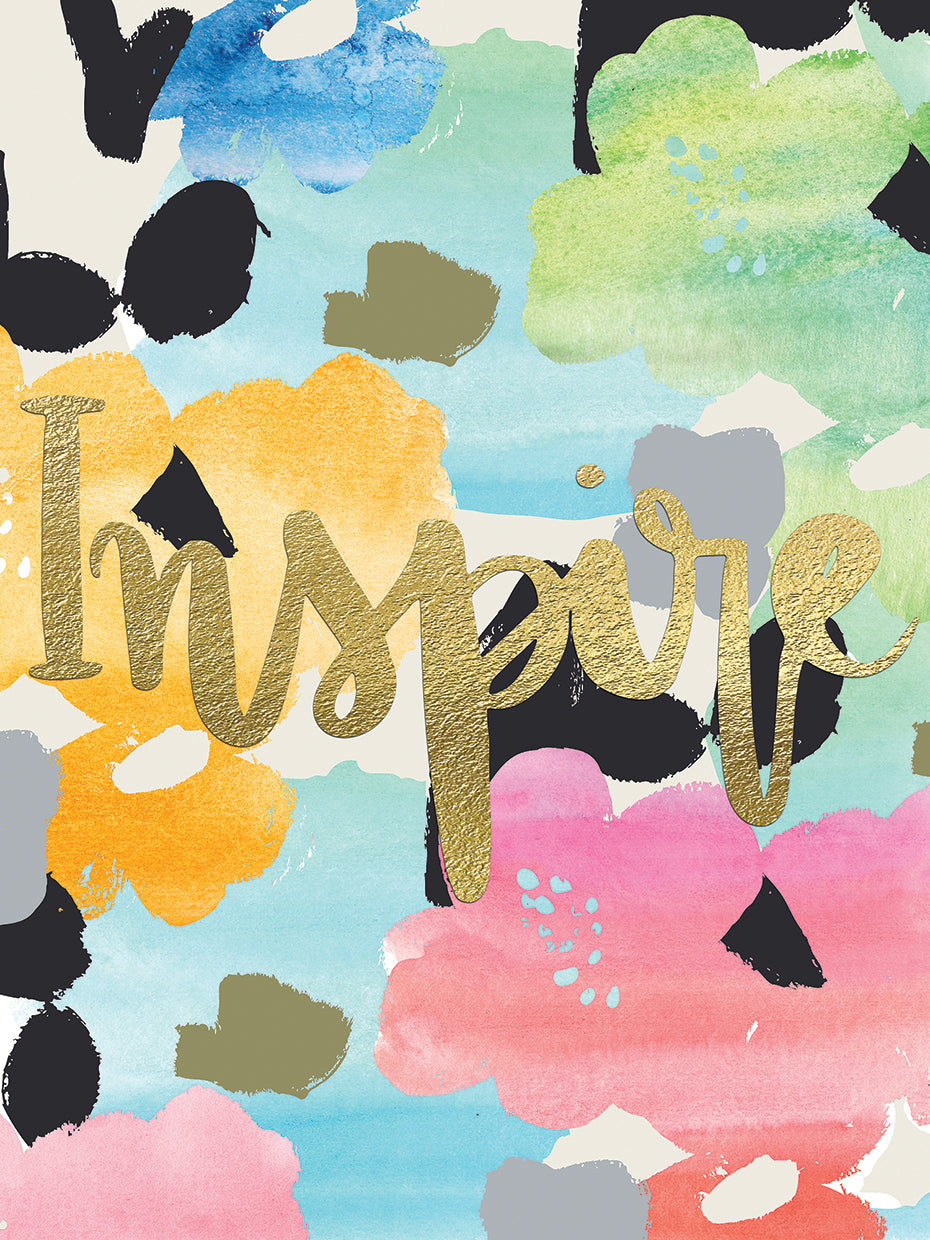 Inspire Floral handcrafted art work on canvas or framed canvas prints by Nikki Chu