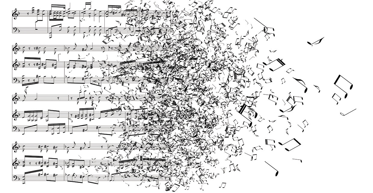 Flying Symphony Musical Notes