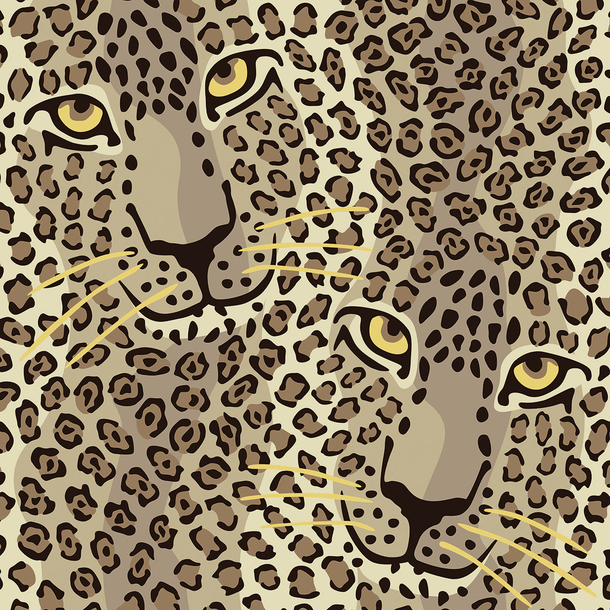 Arte de la lona de los leopardos de Dot Your Eyes