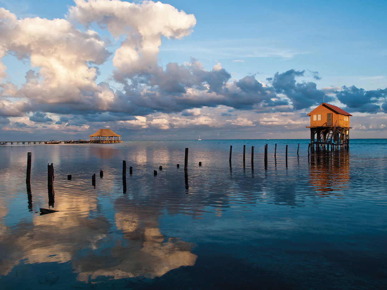 Arte de la lona de la belleza de la bahía de Belice Blues