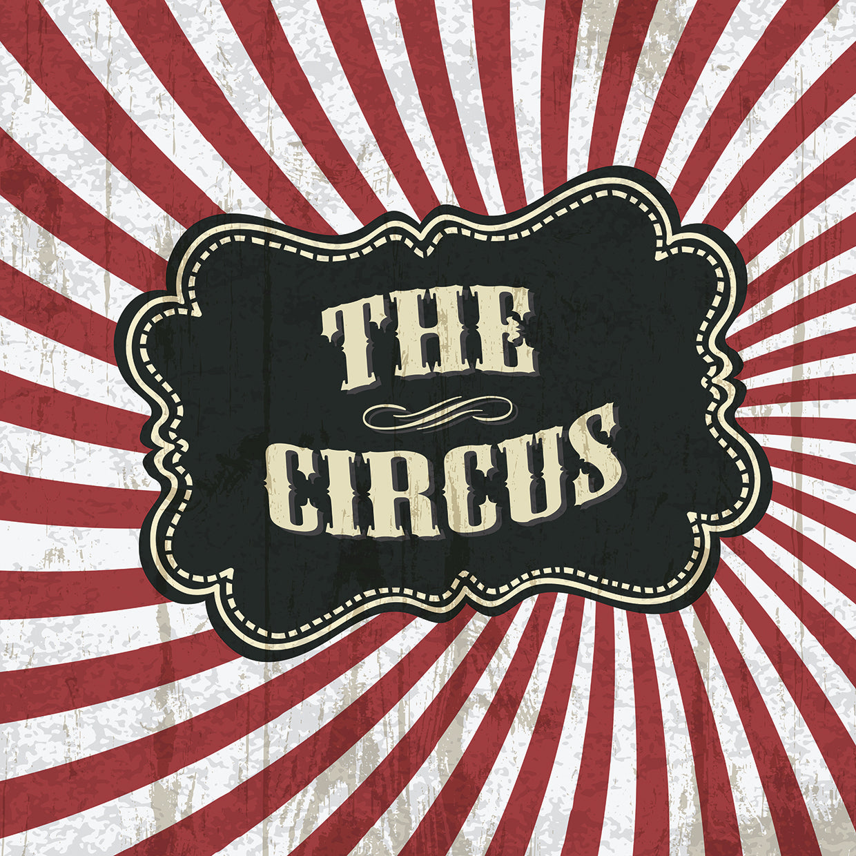 Arte retro de la lona del remolino del circo