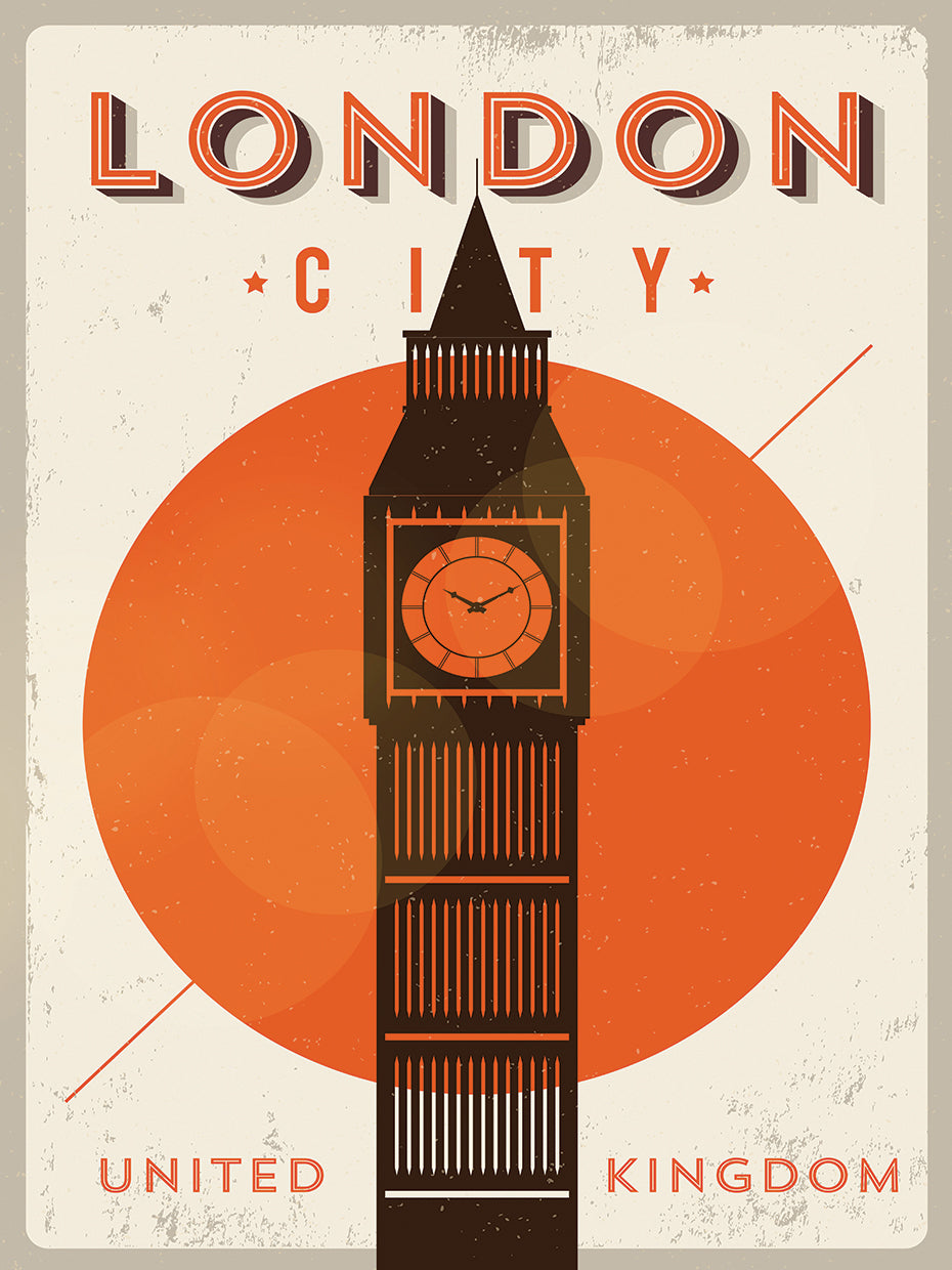 Big Ben Big Sun Londres lienzo arte