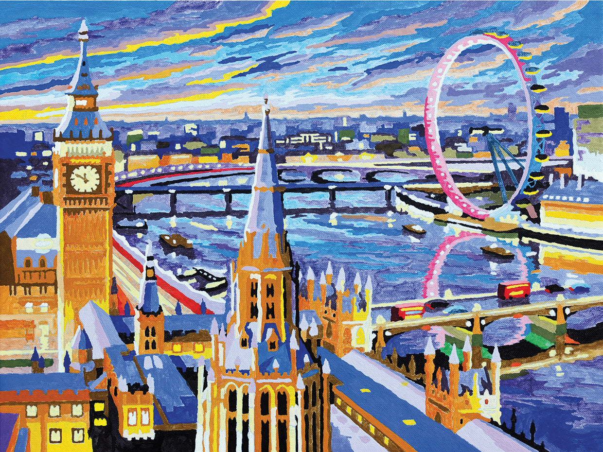 Arte de la lona de los monumentos de Londres
