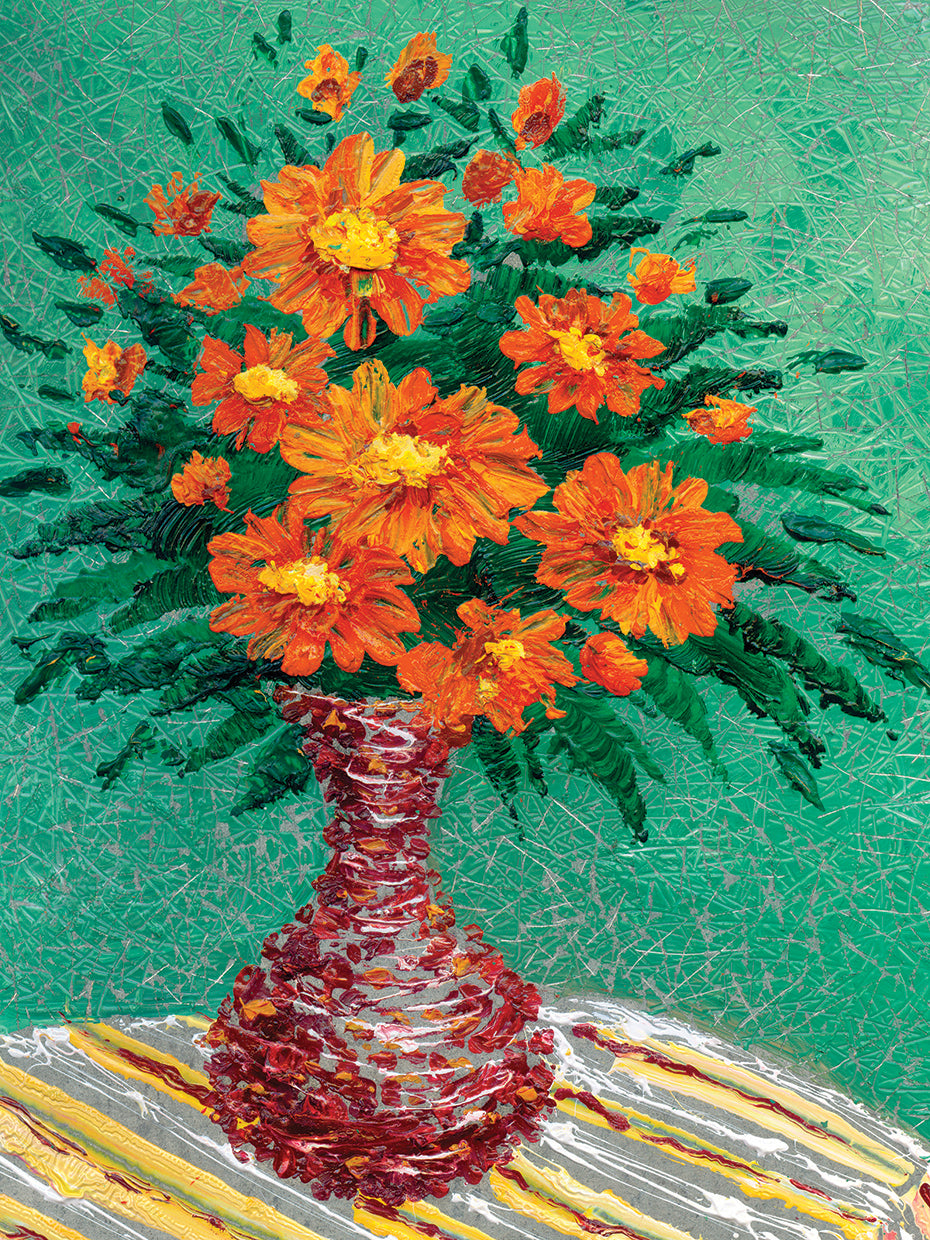 Arte de la lona de flores todos los días