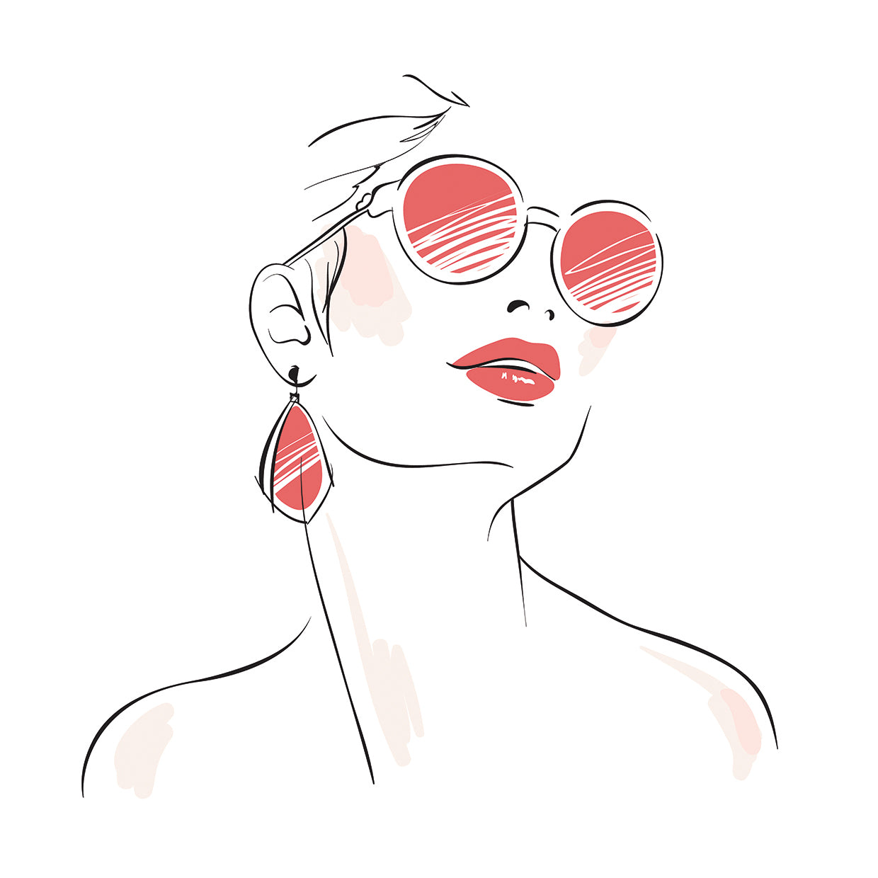 Pink Lips Pink Sunglasses