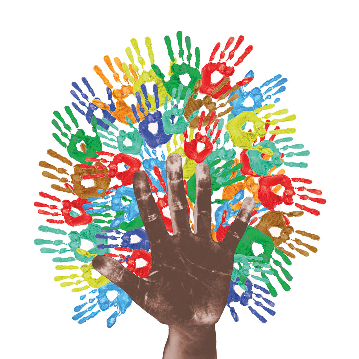 Colorful Handprint Tree