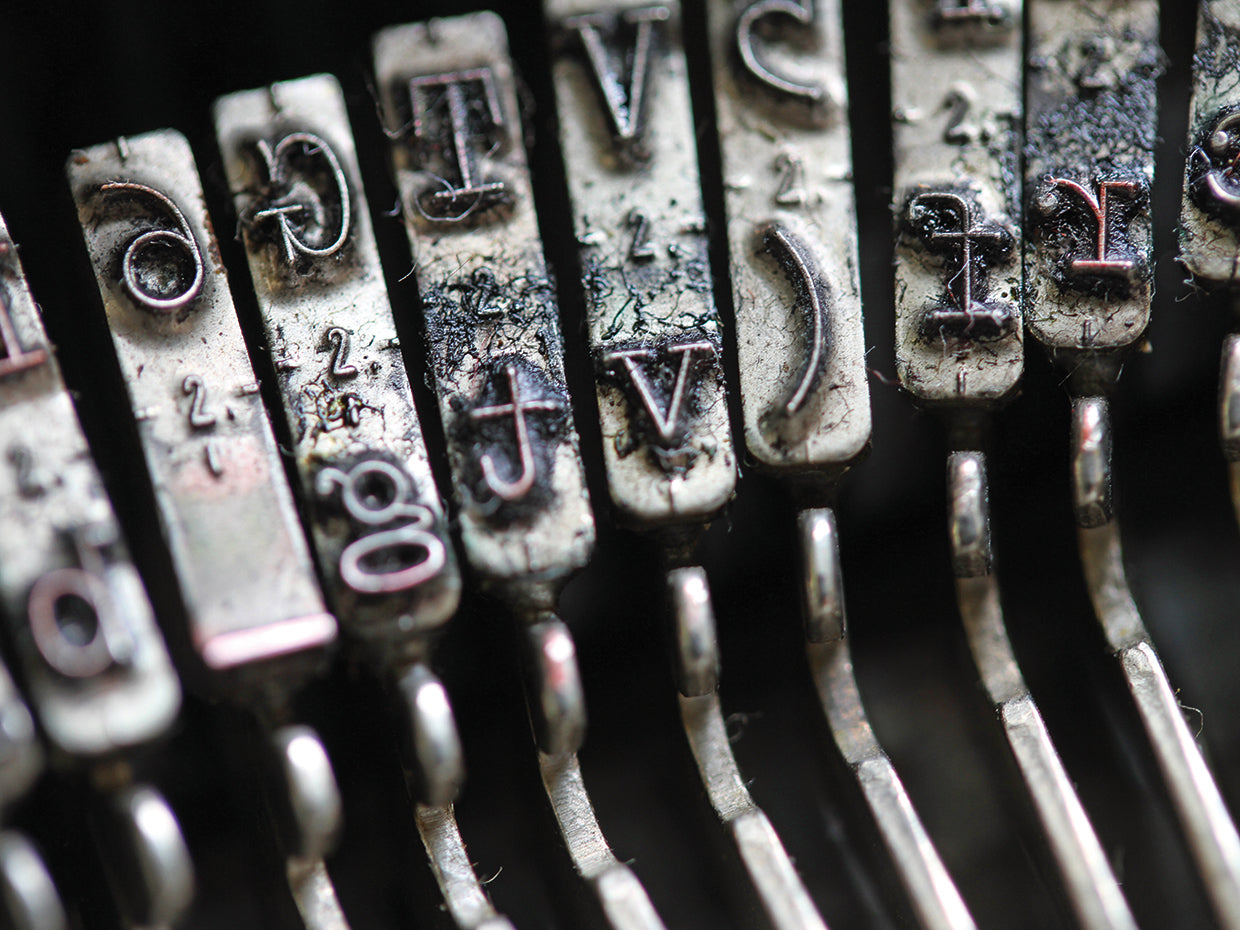 Vintage Silver Typewriter Keys