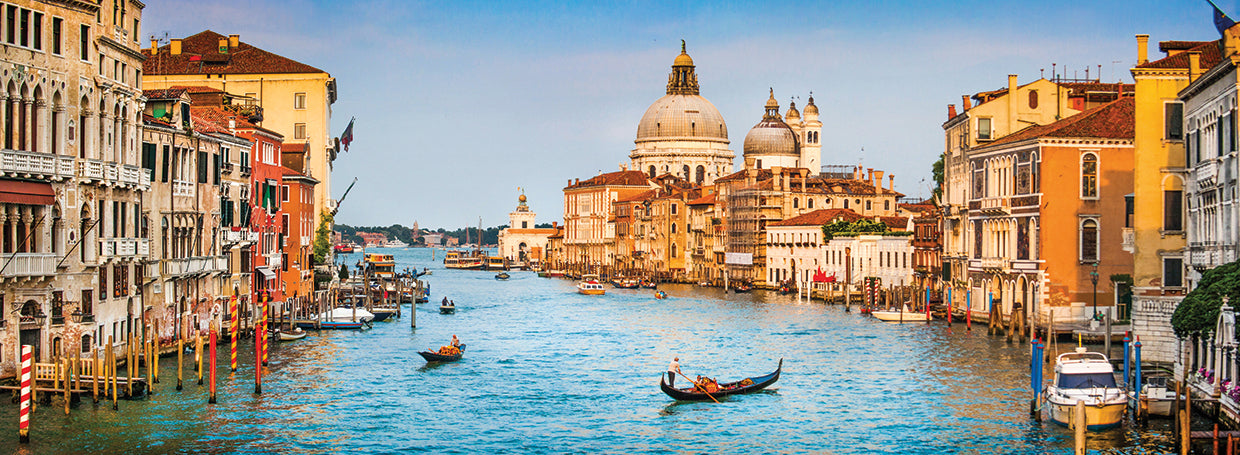 Arte de la lona del panorama de Venecia de la hora de oro