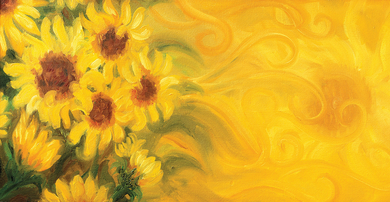 Girasoles derritiéndose al sol Lienzo