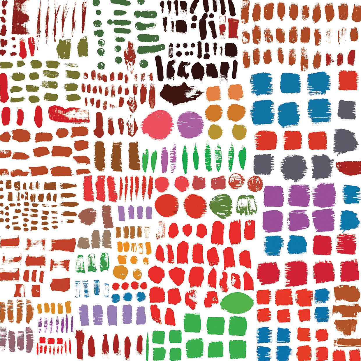 Artístico Colores Marcas de pincel Arte en lienzo