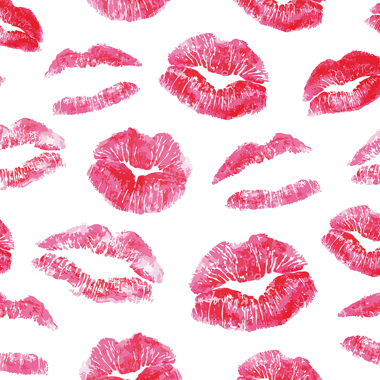 Classic Red Lipstick Kisses