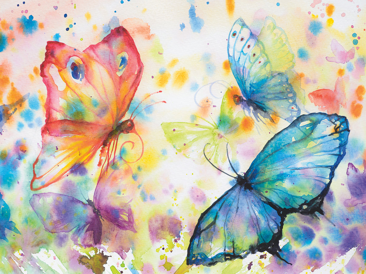 Flying Colors Mariposa Splash Arte de la lona