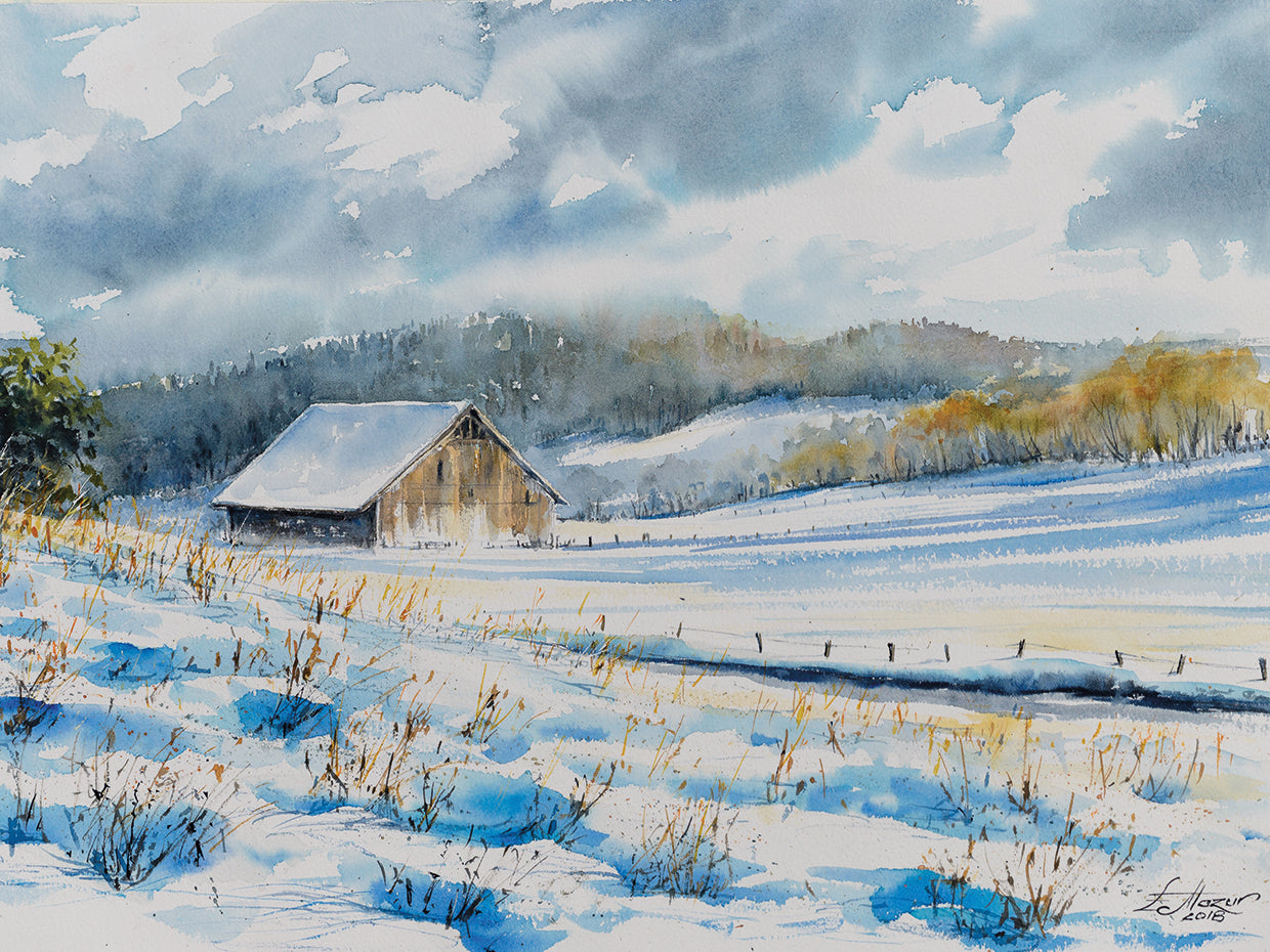 Winter Barn in the Foothills