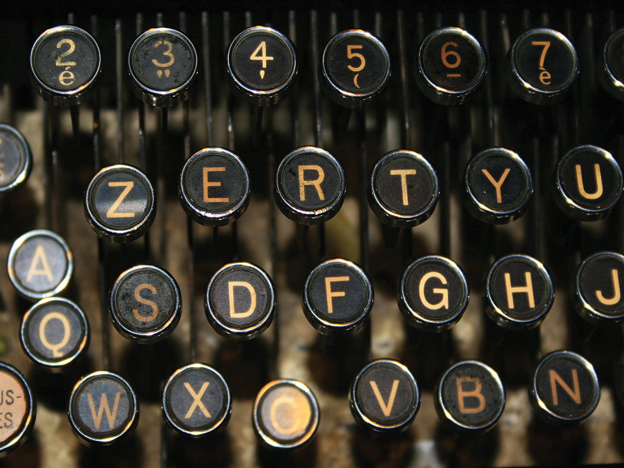 ZERTY Typewriter Keys