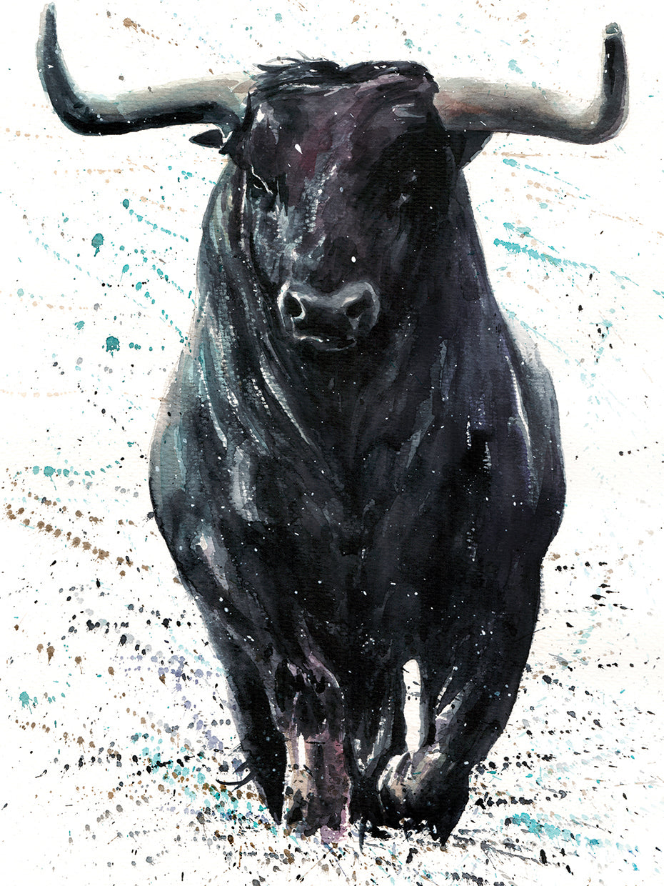 Arte de la lona de búfalo oscuro Splashy