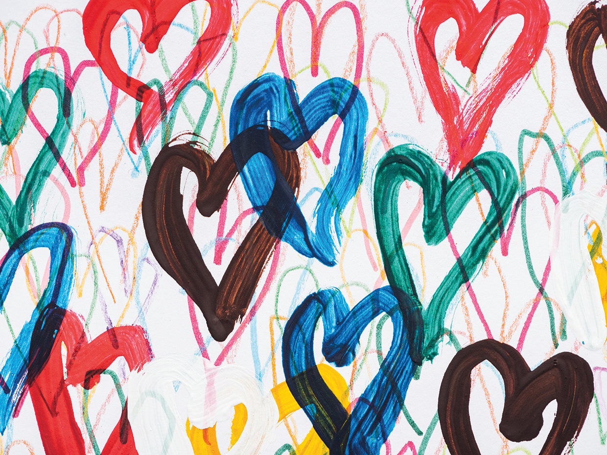 Arty Colors Corazones Pintados Lienzo Arte