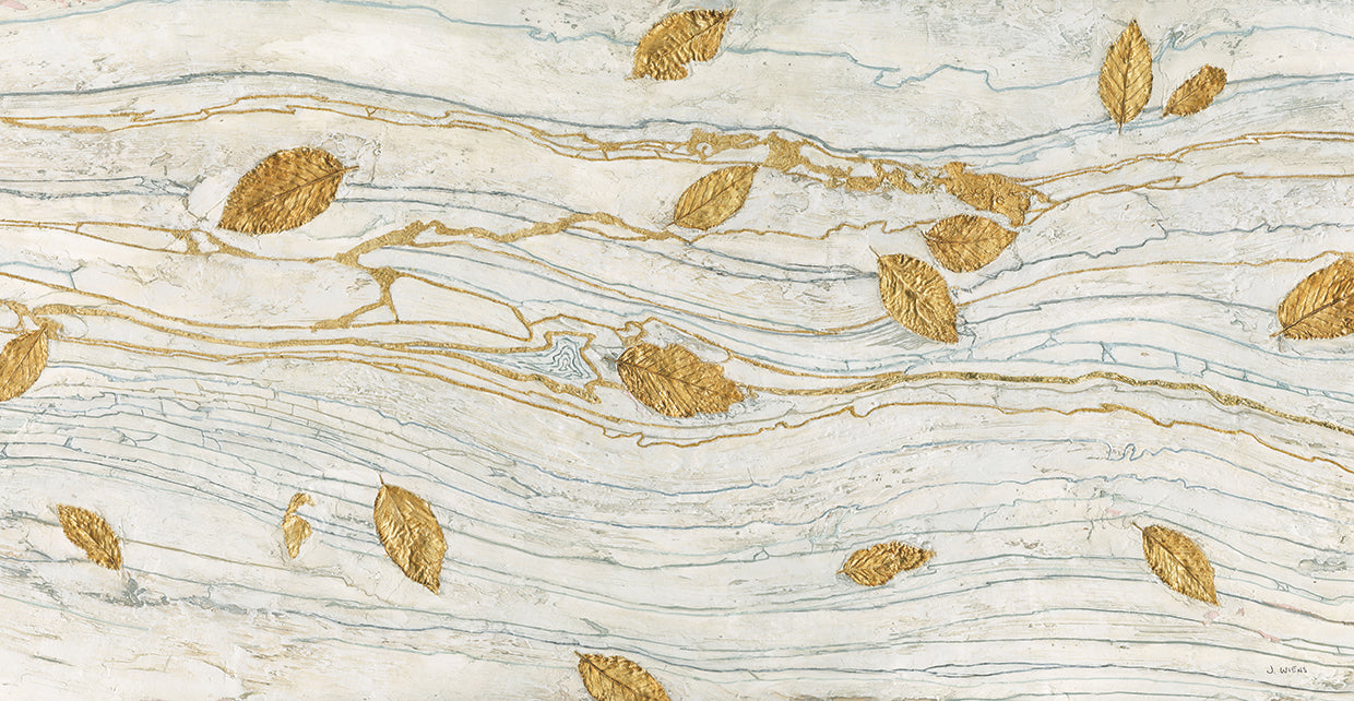 Golden Fossil Leaves