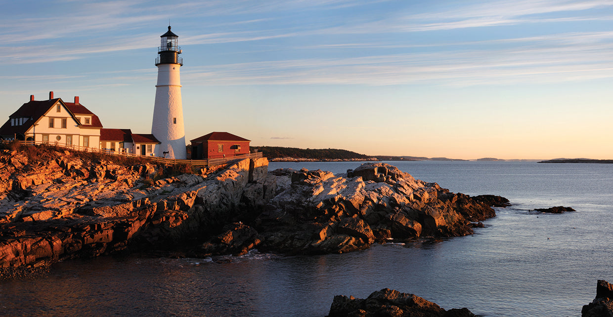Faro temprano del amanecer Lienzo