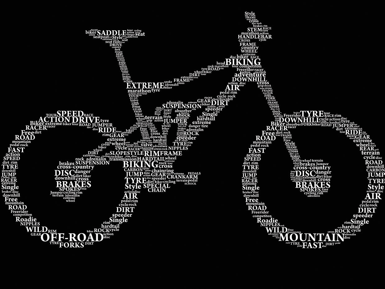 Lingo de bicicleta de montaña Lienzo