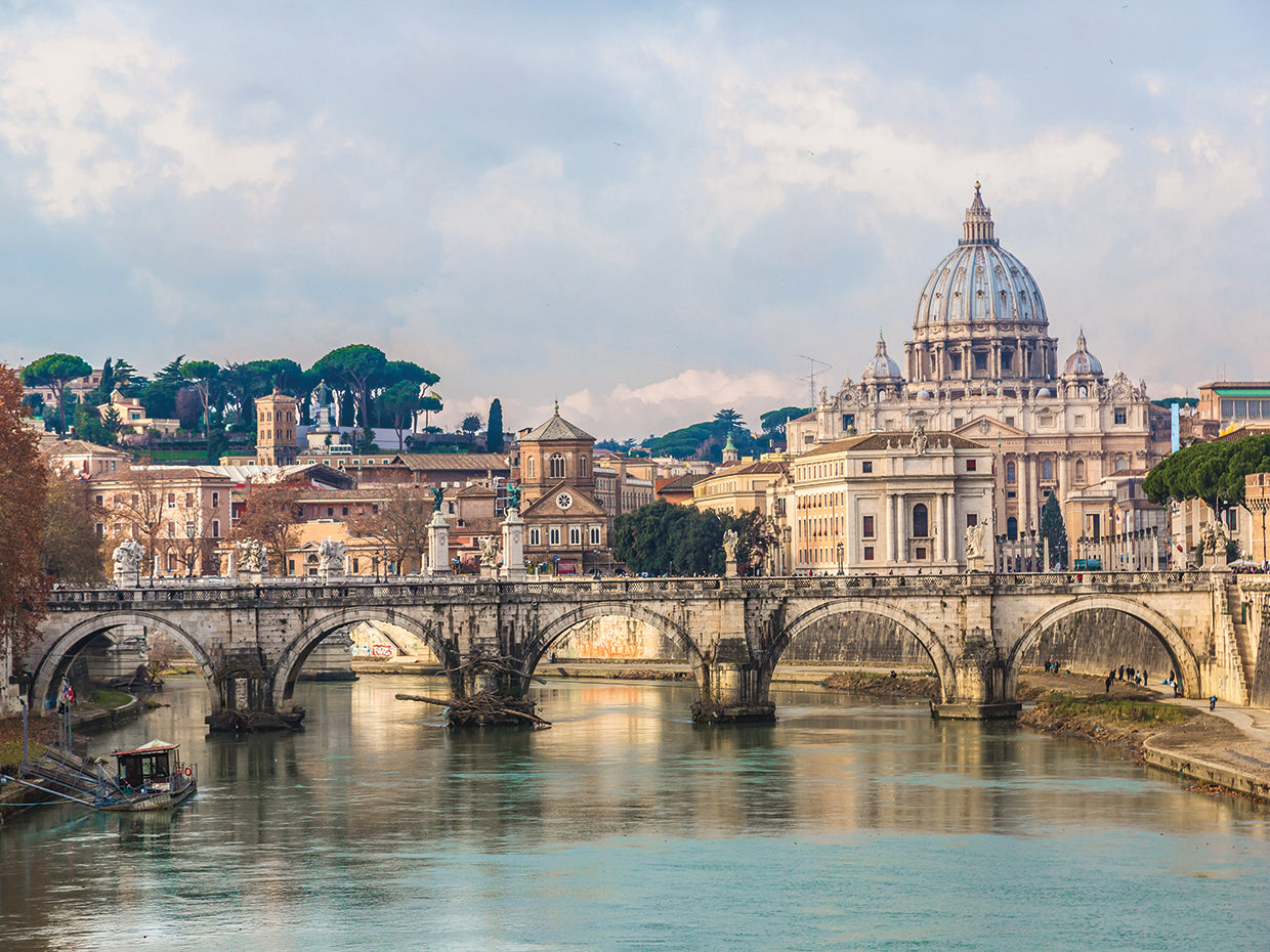 Puente de San Angelo Roma Lienzo