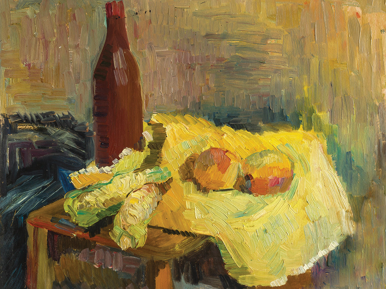 Huerto de manzanas y vino Lienzo