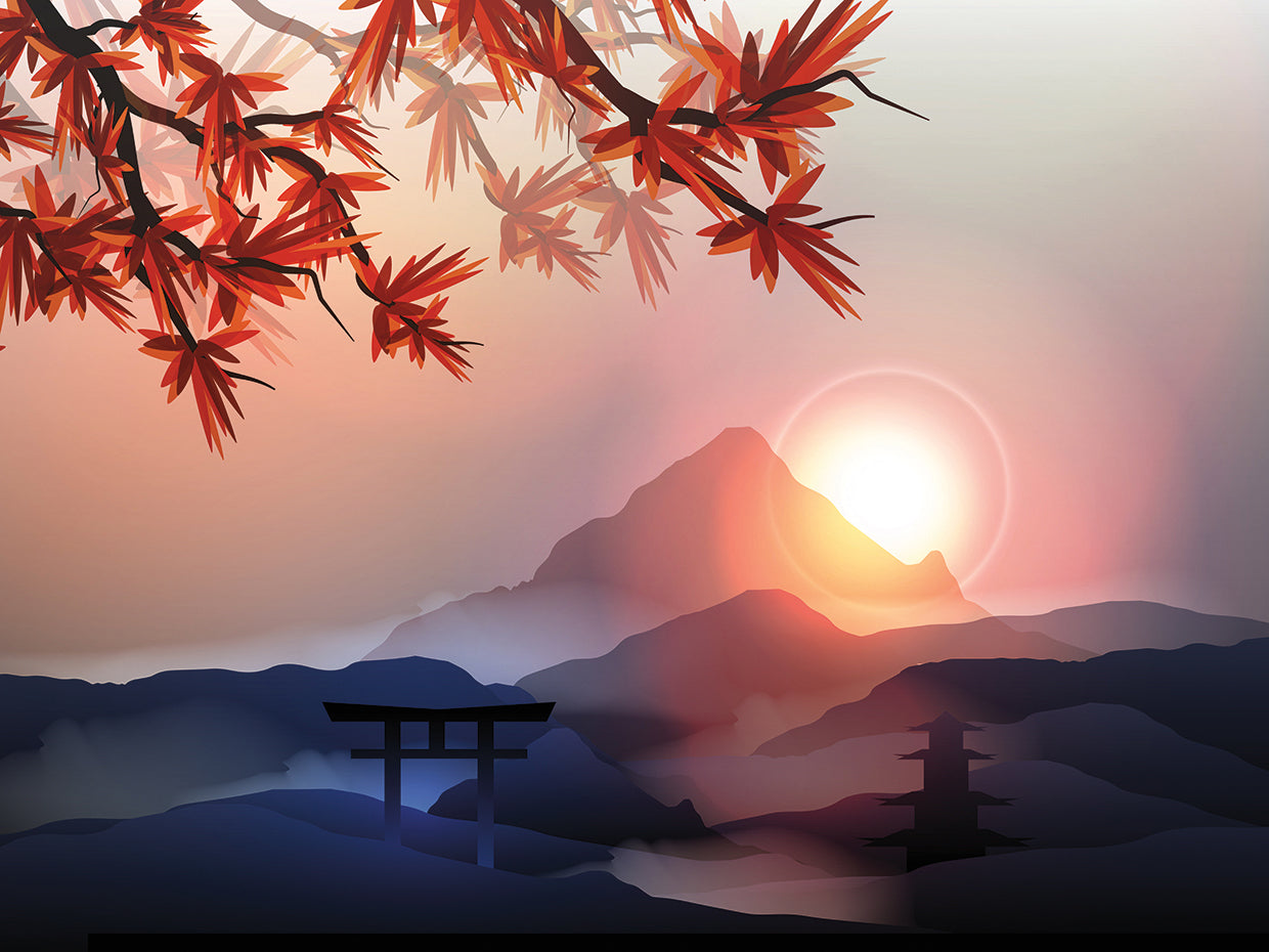 Japanese Zen Sunset