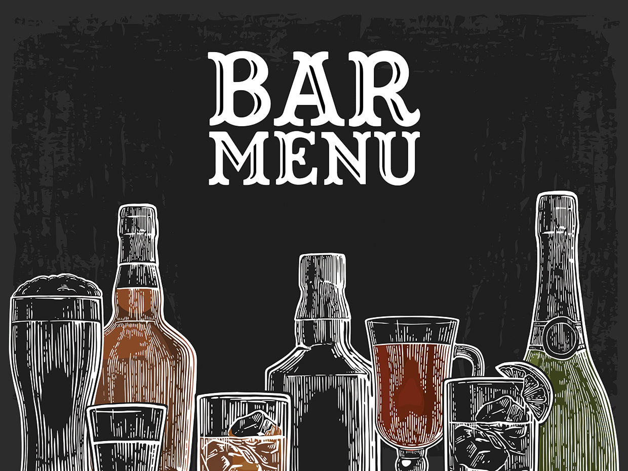 Bar Menú Bebidas Lienzo