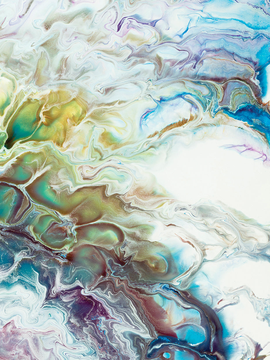 Sea Foam Wavy Marble