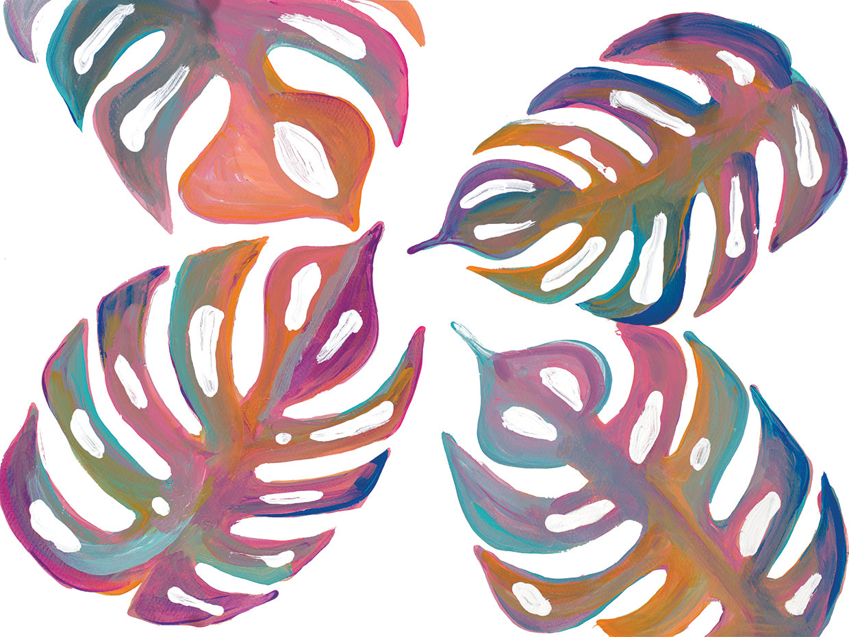 Colorful Palm Leaves I