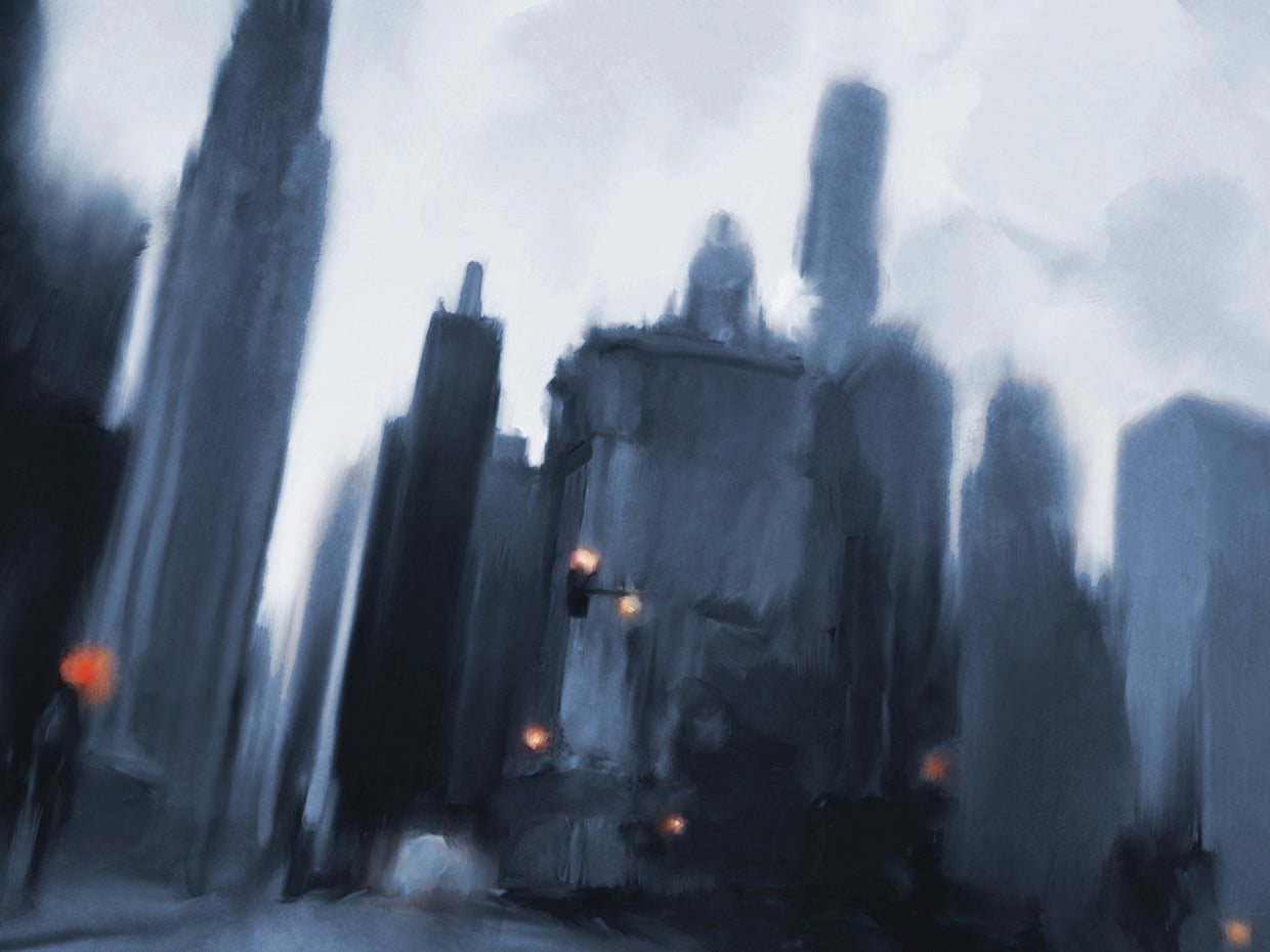 Foggy Evening in the City