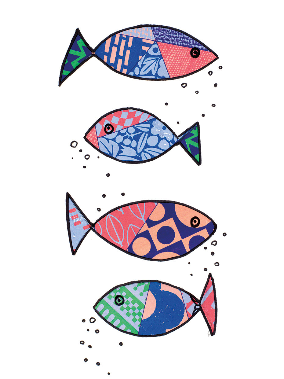 Tropical Fish Collage I