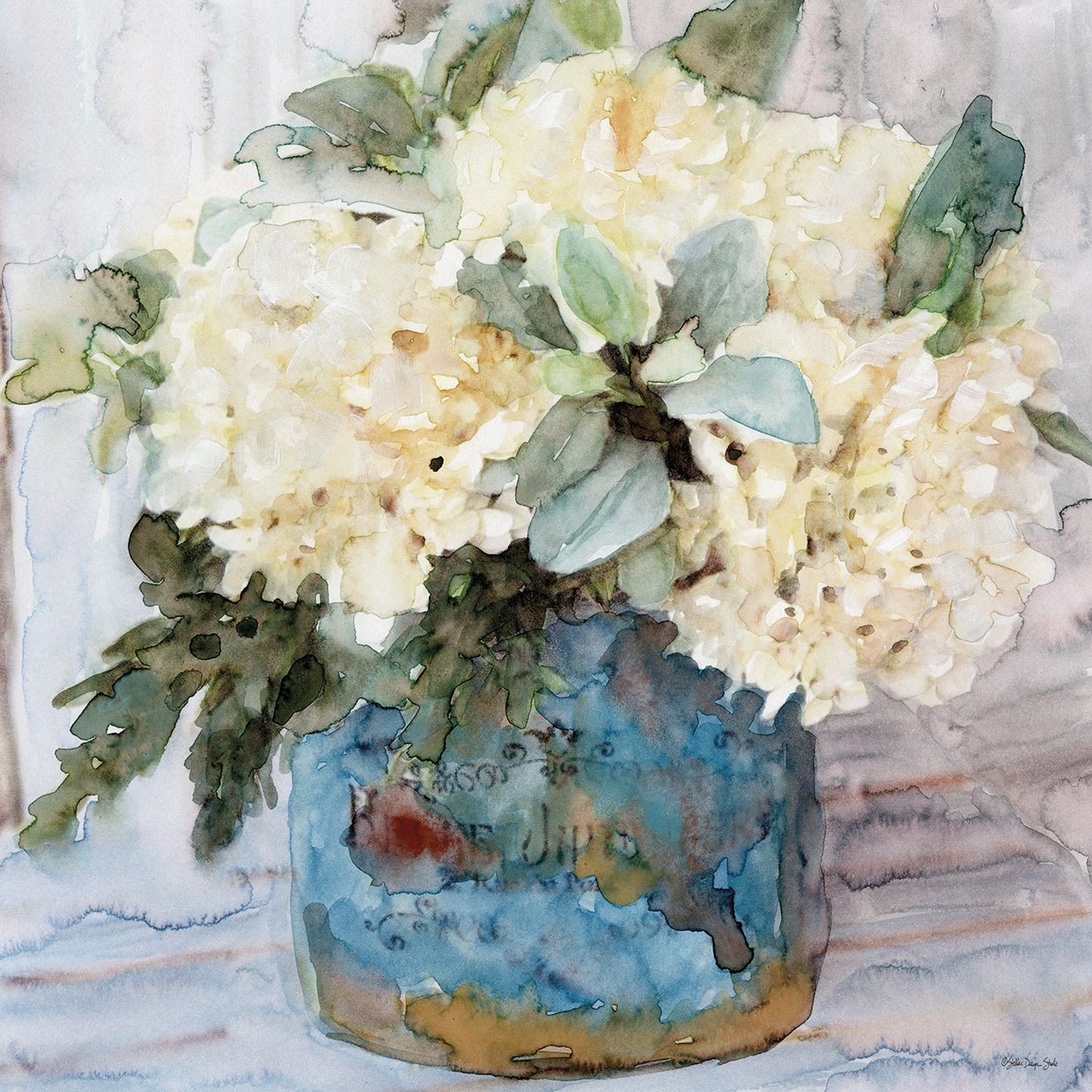 Country Basket of Blooms I