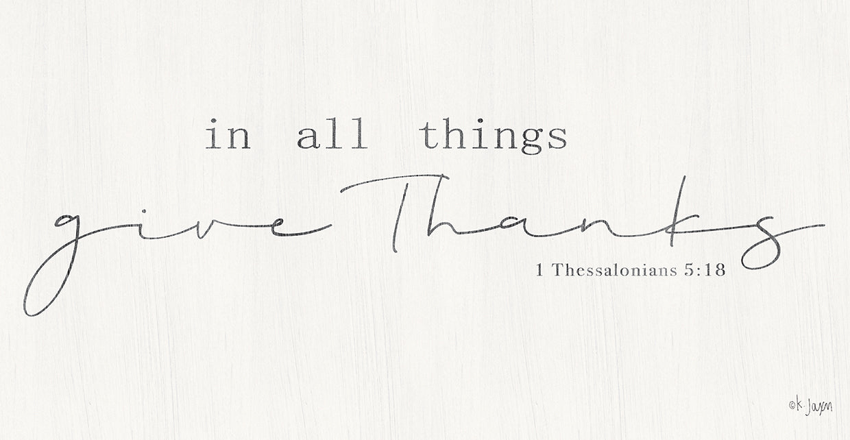 In All Things Give Thanks