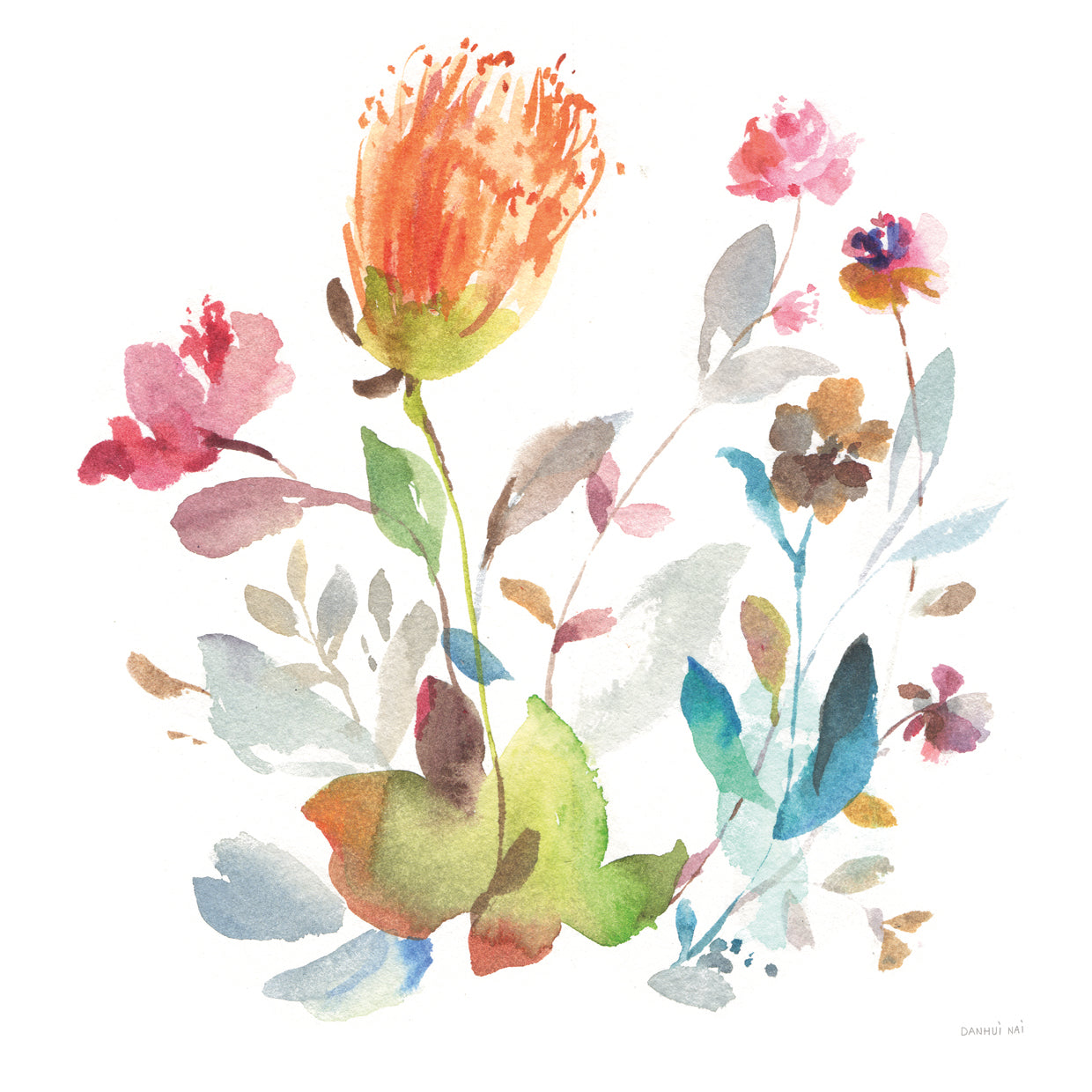 Círculo lleno de flores I Lienzo