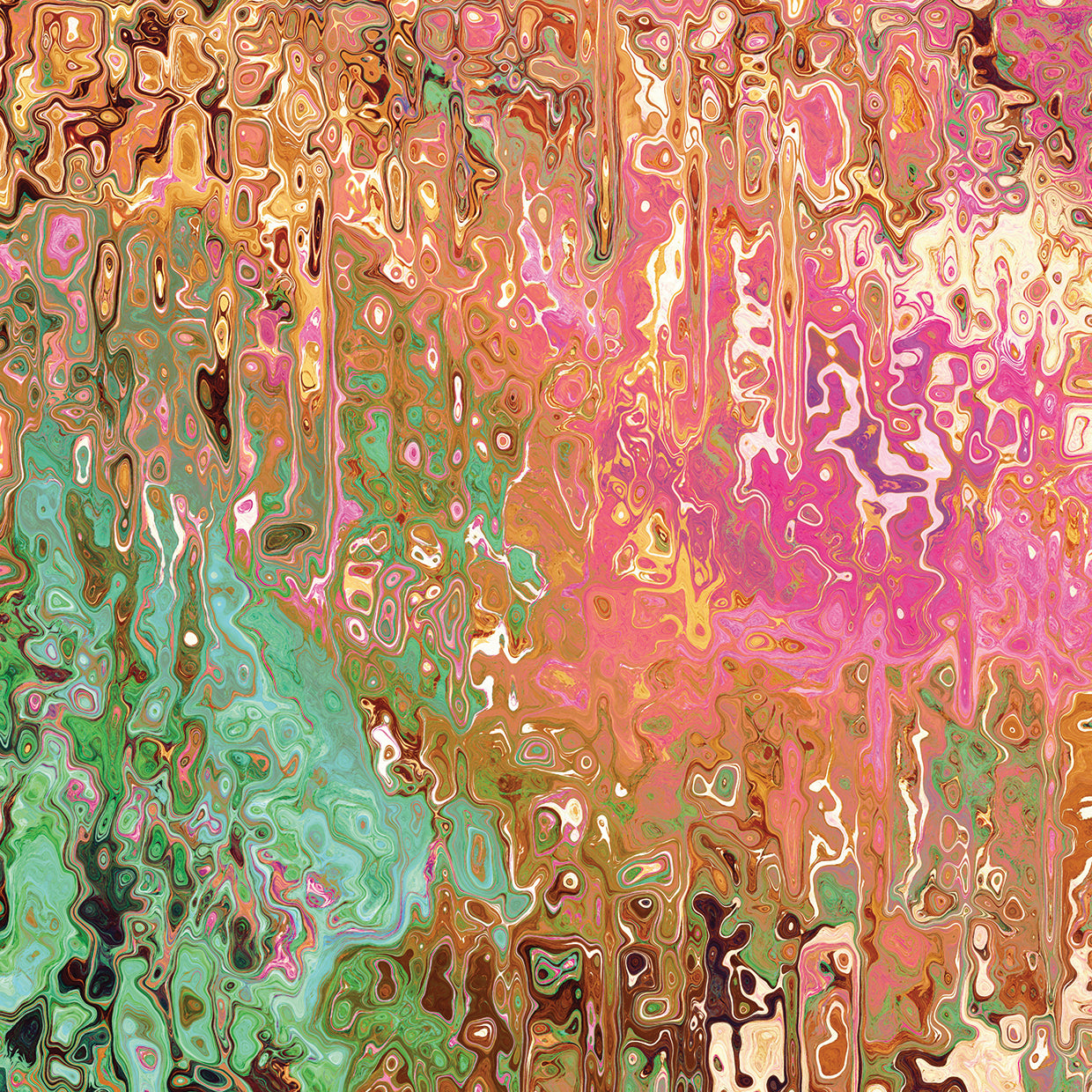 Pink Teal Melting Marble